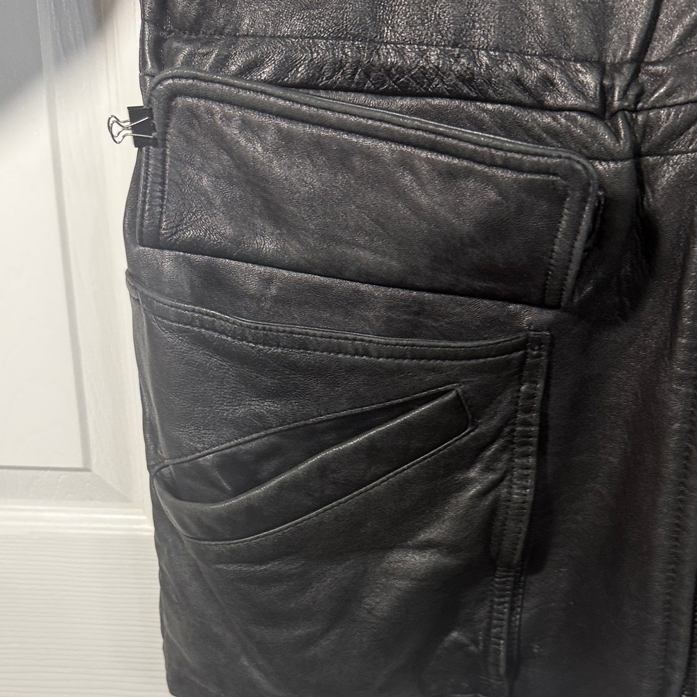 Kenneth Cole Reaction Black Leather Field Jacket - Picture 4 of 13